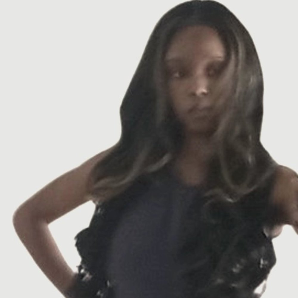 Synthetic Wig - $26 + shipping - Black with warm brown/blonde streaks